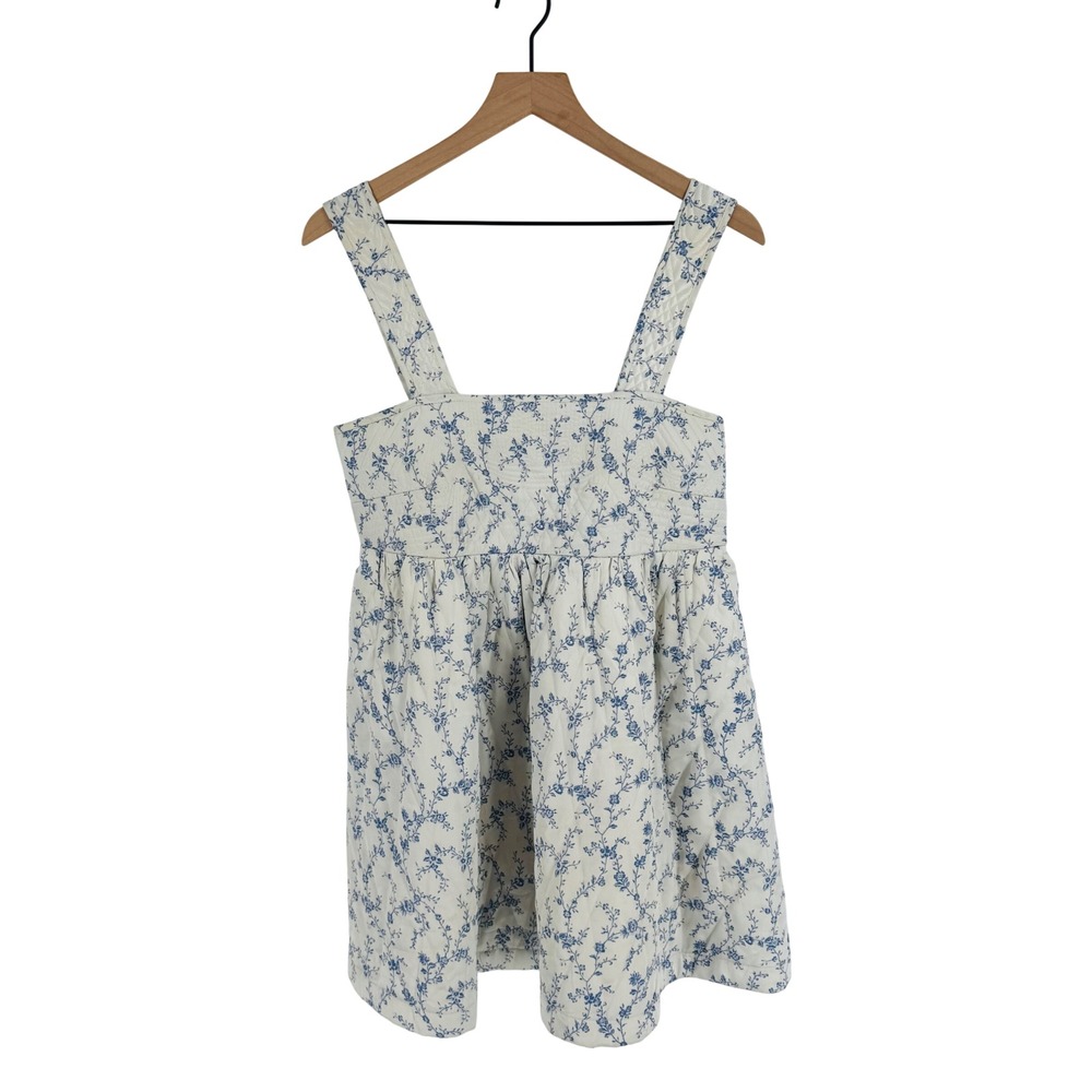 Laura Ashley Urban Outfitters Quilted Floral Mini Dress Size M Cottage Babydoll‎